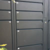 Black lockable package lockers